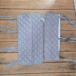 Biloban-3 Pieces Reversible Crib Rail Teething Covers, Teething Guard Wrap...